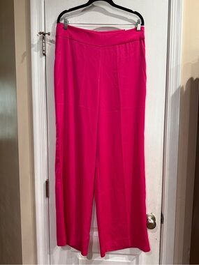 Anne Klein Beautiful Fuchsia Pink Wide-Leg Pants